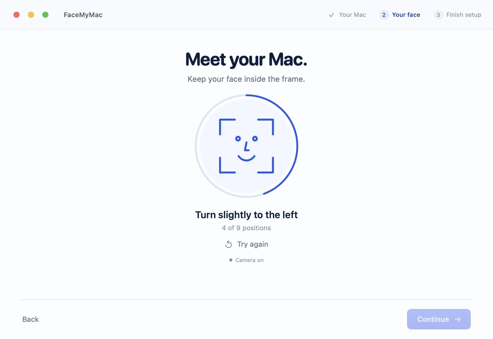 FaceMyMac face capture screen
